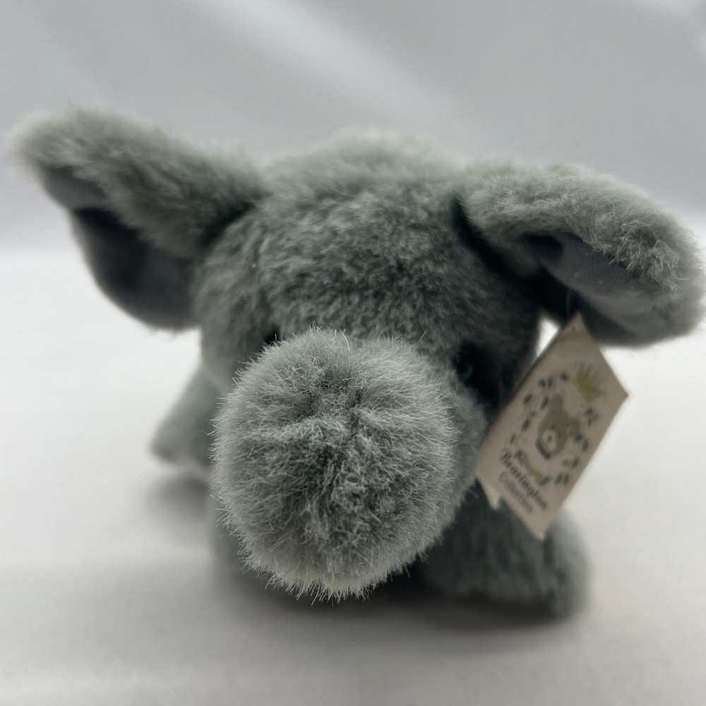 Bearington Collection Gray Elephant Plush Stuffed Animal Soft Toy with Tags